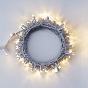 Изображение товара Гирлянда Нить 10м тепло-белая 24В, 100 LED, провод серый каучук 2,3мм, IP65 Laitcom ECO100-5-1WW