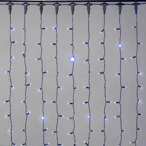Изображение товара Гирлянда Занавес 2 x 2 м синий 220В, 400 LED, провод черный каучук 2,3мм, IP65 Laitcom ECO402-1-2B