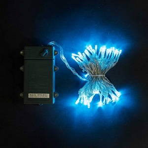 Изображение товара Гирлянда Нить на Батарейках с Таймером 10м Небесно-Голубая, LED, Провод Прозрачный Силикон, IP65 Laitcom Нити (на ёлку) EST100-4W10-8SB