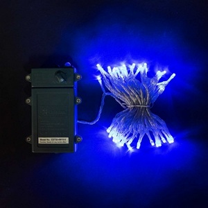 Изображение товара Гирлянда Нить на Батарейках с Таймером 5м Синяя, LED, Провод Прозрачный Силикон, IP65 Laitcom Нити (на ёлку) EST50-4W10-8B