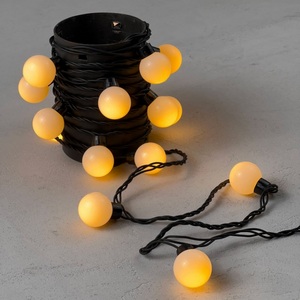 Изображение товара Гирлянда «Шарики» 5м желтая 220В, 20 LED, провод черный каучук, IP65 Laitcom HB20-1-2Y