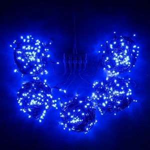 Изображение товара 03-049 Комплект Синих Нитей по 20м, LED, Провод Черный ПВХ, IP54 Laitcom На деревья KDD1000-11-1B