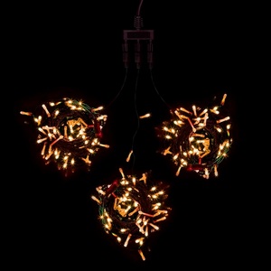 Изображение товара Комплект 3 Желтых Нити по 20м, LED, Провод Черный ПВХ, IP54 Laitcom На деревья KDD600-11-1Y