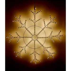 Изображение товара Светодиодная Снежинка Зимняя Классика ?1,1м Тепло-Белая, на Металлическом Каркасе, IP54 Laitcom Фигуры LC-13047