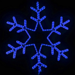 Изображение товара Светодиодная снежинка "Путеводная Звезда" диаметр 0,8м, синяя, дюралайт на металлическом каркасе, IP65 Laitcom LC-13057