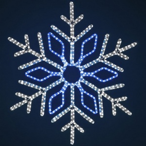 Изображение товара Светодиодная снежинка "Кристалл" диаметр 1,1м бело-синяя, дюралайт на металлическом каркасе, IP65 Laitcom LC-13096
