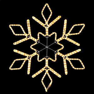 Изображение товара Светодиодная снежинка "Кристалл" диаметр 1,15м тепло-белая, дюралайт на металлическом каркасе, IP65 Laitcom LC-13098