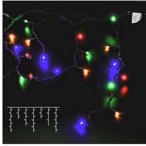 Изображение товара Гирлянда интерьера Бахрома 3,1 х 0,5 м Разноцветная 220В, LED, Провод Черный Каучук, IP65 Laitcom LL120-1-2M