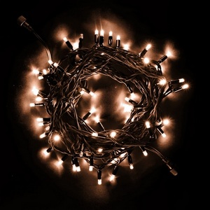 Изображение товара Гирлянда Нить 10м Экстра Тепло-Белая 24В, LED, Провод Черный Каучук, IP65 Laitcom Нити (на ёлку) LL75-1-1EWW