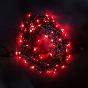 Изображение товара Гирлянда Нить 10м Красная 24В, LED, Провод Черный Каучук, IP65 Laitcom Нити (на ёлку) LL75-1-1R