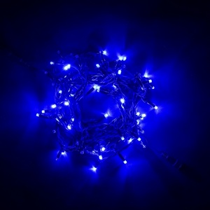Изображение товара Гирлянда Нить 10м Синяя 220В, LED, Провод Черный Каучук, IP65 Laitcom Нити (на ёлку) LL75-1-2B
