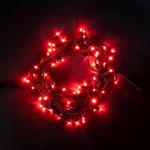 Изображение товара Гирлянда Нить 10м Красная 220В, LED, Провод Черный Каучук, IP65 Laitcom Нити (на ёлку) LL75-1-2R