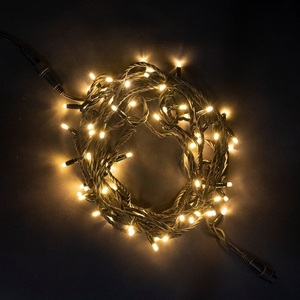 Изображение товара Гирлянда Нить 10м Тепло-Белая 220В, LED, Провод Черный Каучук, IP65 Laitcom Нити (на ёлку) LL75-1-2WW