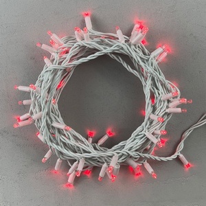 Изображение товара Гирлянда нитевая 10м красная 24В, 75 LED, провод белый каучук, IP65 Laitcom LL75-8-1R