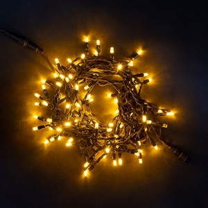 Изображение товара Гирлянда светодиодная 10 метров Желтая с Мерцанием Каждого Диода 220В, LED, Провод Черный Каучук, IP65 Laitcom Нити (на ёлку) LL75ABL-1-2Y