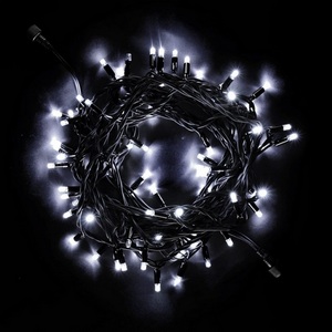 Изображение товара Гирлянда светодиодная led нейтральный белый Нить 10м с мерцанием белого Диода 24В, LED, Провод Черный Каучук, IP65 Laitcom Нити (на ёлку) LL75BLW-1-1W