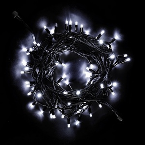 Изображение товара Гирлянда Нить 10м Белая с Мерцанием Белого Диода 220В, LED, Провод Черный Каучук, IP65 Laitcom Нити (на ёлку) LL75BLW-1-2W