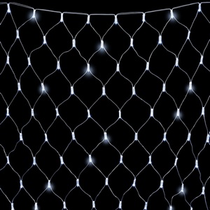 Изображение товара Светодиодная сеть с колпачком 2 x 3 м белая 220В, 384 LED, провод прозрачный ПВХ, IP65 Laitcom NTL384CAP-10-2W