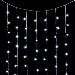 Изображение товара Гирлянда Занавес Облегченный x м Белый с Мерцанием Белого Диода, LED, Провод Прозрачный ПВХ, IP54 Laitcom Занавесы PCL400NOTBLW-10-2W