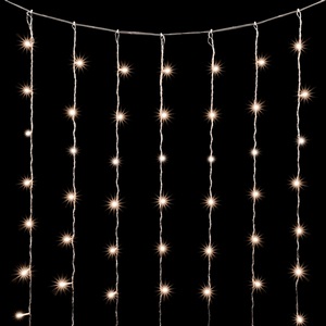 Изображение товара Гирлянда Занавес Облегченный x м Тепло-Белый с Мерцанием Белого Диода 220В, LED, Провод Прозрачный ПВХ, IP54 Laitcom Занавесы PCL400NOTBLW-10-2WW