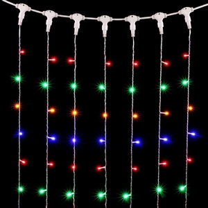 Изображение товара Гирлянда Занавес x м Разноцветный 220В, LED, Провод Прозрачный ПВХ, IP54 Laitcom Занавесы PCL402-10-2M