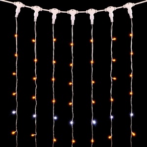 Изображение товара Гирлянда Занавес x м Желтый с Мерцанием Белого Диода 220В, LED, Провод Прозрачный ПВХ, IP54 Laitcom Занавесы PCL402BLW-10-2Y