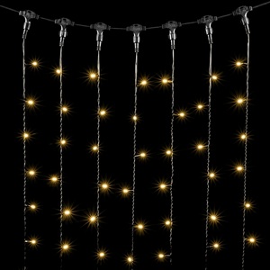 Изображение товара Гирлянда Занавес x м Тепло-Белый 220В, LED, Провод Черный ПВХ, IP54 Laitcom Занавесы PCL601-11-2WW