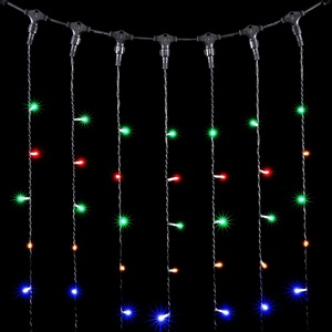 Изображение товара Гирлянда Занавес x 3 м Разноцветный 220В, LED, Провод Черный ПВХ, IP54 Laitcom Занавесы PCL602-11-2M