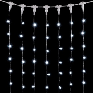 Изображение товара Гирлянда Занавес с Колпачком x 3 м Белый 220В, LED, Провод Прозрачный ПВХ, IP65 Laitcom Занавесы PCL602CAP-10-2W