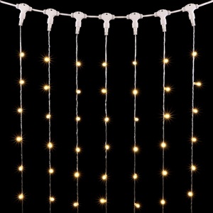 Изображение товара Гирлянда Занавес с Колпачком x 3 м Тепло-Белый 220В, LED, Провод Прозрачный ПВХ, IP65 Laitcom Занавесы PCL602CAP-10-2WW