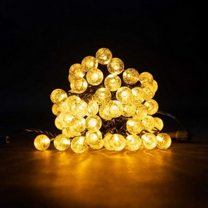 Изображение товара Гирлянда «Шарики» 10м Желтая 9В, Диаметр Шарика 23мм, LED, Провод Черный ПВХ, IP54 Laitcom Нити (на ёлку) PCS-100B-Y