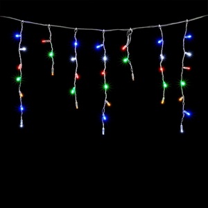 Изображение товара Гирлянда Бахрома с Калпочком 3,1 x 0,5 м Разноцветная Мерцанием Белого Диода 220В, LED, Провод Прозрачный ПВХ, IP65 Laitcom PIL120BLWCAP-10-2M