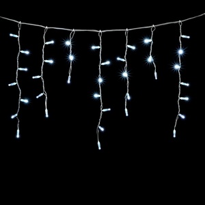 Изображение товара Гирлянда Бахрома с Колпачком 3,1 x 0,5 м Белая Мерцанием Белого Диода 220В, LED, Провод Прозрачный ПВХ, IP65 Laitcom PIL120BLWCAP-10-2W