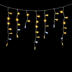 Изображение товара Гирлянда интерьера Бахрома с Колпачком 3,1 x 0,5 м Тепло-Белая Мерцанием Белого Диода 220В, LED, Провод Прозрачный ПВХ, IP65 Laitcom PIL120BLWCAP-10-2WW