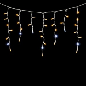 Изображение товара Гирлянда Бахрома с Колпачком 3,1 x 0,5 м Желтая Мерцанием Белого Диода 200В, LED, Провод Прозрачный ПВХ, IP65 Laitcom PIL120BLWCAP-10-2Y