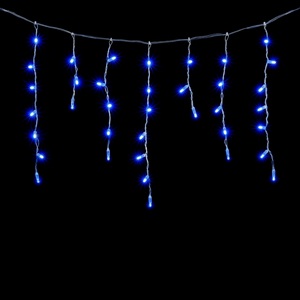 Изображение товара Гирлянда Бахрома с Колпачком 3,1 x 0,5 м Синяя 220В, LED, Провод Прозрачный ПВХ, IP65 Laitcom PIL120CAP-10-2B