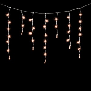 Изображение товара Гирлянда Бахрома с Колпачком 3,1 x 0,5 м Экстра Тепло-Белая 220В, LED, Провод Прозрачный ПВХ, IP65 Laitcom PIL120CAP-10-2EWW