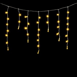 Изображение товара Гирлянда Бахрома с Колпачком 3,1 x 0,5 м Тепло-Белая 220В, LED, Провод Прозрачный ПВХ, IP65 Laitcom PIL120CAP-10-2WW