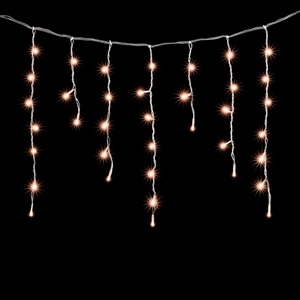 Изображение товара Гирлянда Бахрома 3,1 x 0,5 м Экстра Тепло-Белая 220В, LED, Провод Прозрачный ПВХ, IP54 Laitcom PIL150-10-2EWW