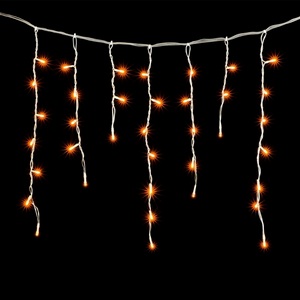 Изображение товара Гирлянда Бахрома 3,1 x 0,5 м Желтая 220В, LED, Провод Прозрачный ПВХ, IP54 Laitcom PIL150-10-2Y