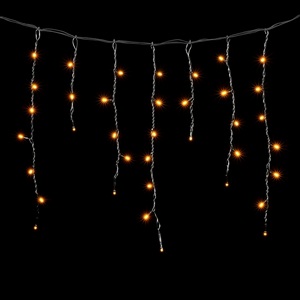 Изображение товара Гирлянда Бахрома 3,1 x 0,5 м Желтая 220В, LED, Провод Черный ПВХ, IP54 Laitcom PIL150-11-2Y