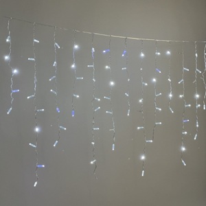 Изображение товара Гирлянда Бахрома с колпачком 3,2 x 0,9 м белая с мерцанием белого диода 220В, 168 LED, Laitcom PIL180BLWCAP-10-2W