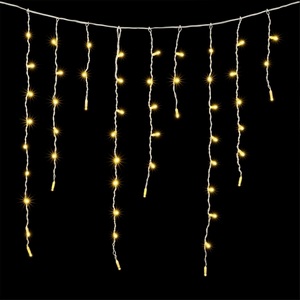 Изображение товара Гирлянда Бахрома с Колпачком 3,2 x 0,9 м Тепло-Белая 220В, LED, Провод Прозрачный ПВХ, IP65 Laitcom PIL180CAP-10-2WW