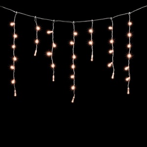 Изображение товара Гирлянда Бахрома с Колпачком 4,9 x 0,5 м Экстра Тепло-Белая 220В, LED, Провод Прозрачный ПВХ, IP65 Laitcom PIL189CAP-10-2EWW