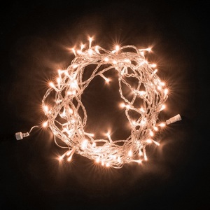 Изображение товара Гирлянда Нить 10м Экстра Тепло-Белая 24В, LED, Провод Прозрачный ПВХ, IP54 Laitcom Нити (на ёлку) PST100-10-1EWW