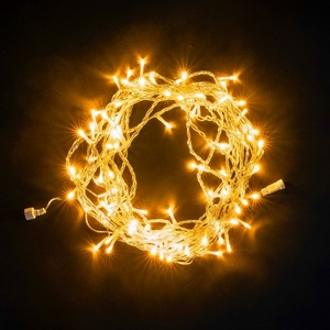 Изображение товара Гирлянда Нить 10м Желтая 220В, LED, Провод Прозрачный ПВХ, IP54 Laitcom Нити (на ёлку) PST100-10-2Y
