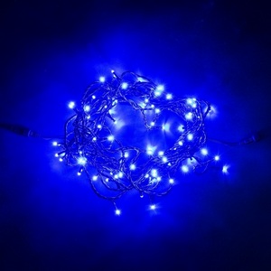 Изображение товара Гирлянда Нить 10м Синяя 24В, LED, Провод Черный ПВХ, IP54 Laitcom Нити (на ёлку) PST100-11-1B