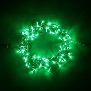 Изображение товара Гирлянда Нить 10м Зеленая 24В, LED, Провод Черный ПВХ, IP54 Laitcom Нити (на ёлку) PST100-11-1G