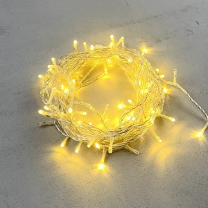 Изображение товара Гирлянда Нить 10м золотой с мерцанием 24В, 100 LED, провод прозрачный ПВХ, IP54 Laitcom PST100BL-10-1GL
