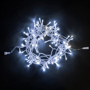 Изображение товара Гирлянда Нить 10м Белая с Мерцанием Белого Диода 24В, LED, Провод Прозрачный ПВХ, IP54 Laitcom Нити (на ёлку) PST100BLW-10-1W